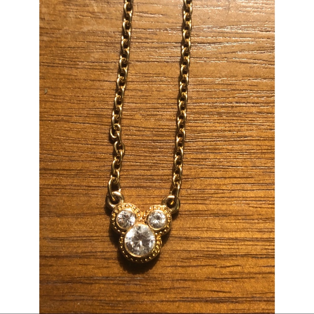 Disney Mickey Mouse Logo Rhinestone Necklace